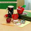 Fun Express Set of 12 Apple Containers for Treats, 3.75 x 4.75 x 1 inches, BPA Free Plastic, Teacher Gifts, Classroom Treat Containers, End of School and Back To School Celebrations (Red)(Red)