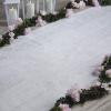 Fun Express Wedding Aisle Runner for Wedding Ceremony – Premium White Polyester Carpet Runner with Two Hearts Design | 100ft x 3ft for Indoor & Outdoor Weddings, Beach Ceremonies & Special Events