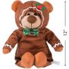 Gingerbread Stuffed Christmas Bear – 12 Inch – Toy and Stocking Stuffer