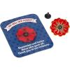 Patriotic Poppy Pins with Card – 12 Pieces