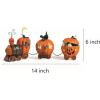 Pumpkin Express Train for Halloween Decorations – Fall Home Decor Table Top Figurines