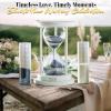Unity Hour Glass – Symbolize Your Timeless Love, Unique Wedding Hourglass Timer 60 Minutes Cylinder Set – 3 Pcs Personalized White Unity Sand Hourglass Set – Sand Sold Separately
