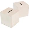 DIY Unfinished Wood Block Bank – Makes 12 – Crafts for Kids and Fun Home Activities
