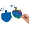 Dreidel Magic Color Scratch Hanging Craft Art Kit – Set of 24 with 12 Scratch Tools – Hanukkah Crafts for Kids