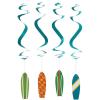 Fun Express – Surf’s Up Birthday Hanging Swirls – Party Decorations – Spirals & Swirls – 12 Pieces – Perfect for Beach-Themed Celebrations