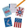 Fun Express 1 1/2″ x 2″ Bulk 48 Pieces Patriotic Red, White & Blue Mini Spiral Notepads