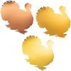Fun Express 12″ Metallic Foil Turkey Cutouts – 12 Pc