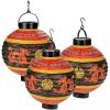Fun Express 2025 Light Up Paper Hanging Chinese Lanterns (3 Piece Set) Chinese New Year Party Decor