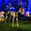 Fun Express 27″ Unicorn Skeleton Plastic Halloween Decoration with Glowing Eyes – Premium Outdoor Yard Decor for Porch, Garden & Lawn | Weather-Resistant Large Halloween Decorations