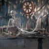 Fun Express 73″ Life Size Mermaid Skeleton Halloween Decorations Outdoor – 6 Ft Posable Skeleton Decor for Indoor & Outdoor Halloween Props | Giant Plastic Skeleton for Yard, Porch & Party Display