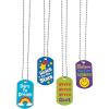 Fun Express Award Dog Tag Necklaces Set – Perfect for Kids’ Educational Activities, Learning Games, and Celebrations – 12 Pieces