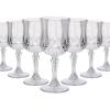 Fun Express Bulk Clear Plastic Patterned Wine Glasses, 48 Pieces, Wedding, Reception, Grand Event Party Supplies