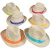 Fun Express Bulk Fedora Hats 12 Pack – Colorful Straw Party Hats for Adults & Kids | Fiesta Party Decorations for Cinco De Mayo, Birthday Celebrations & Mexican Theme Events | Assorted Rainbow Colors