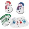 Fun Express Christmas Playing Cards Snowman Shaped 12 Pack – Holiday Stocking Stuffers for Kids & Family Game Night | Festive Card Games with Snowflake, Candy Cane & Gift Designs for All Ages
