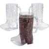 Fun Express Cowboy Boot Cups Clear Plastic – Western Cups 17oz Boot Mugs 12 Pack for Cowboy Party Decorations Rodeo Theme Party Supplies for Adults & Kids Western Themed Celebrations