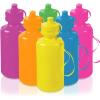 Fun Express Kids Water Bottles Bulk 12 Pack – Plastic 18 oz Leak Proof Squeeze Bottles with Pop Top Lids & Straps | Perfect for School, Sports Teams, Birthday Parties & Fundraising Events