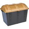 Fun Express Large Plastic Toy Treasure Chest – Premium Classroom Storage Prize Box for Teachers | Pirate-Themed Reward Container with Secure Lid | Black & Gold Design | 19″ x 11.5″ x 11″ Capacity