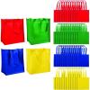 Fun Express Reusable Grocery Bags Bulk 50 Pack – Large Shopping Bags with Handles for Groceries | Foldable Tote Bags in Multiple Colors | Heavy-Duty Plastic Material for Farmers Market & Daily Use