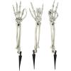 Fun Express Skeleton Hands Halloween Yard Decorations – 3 Pack Groundbreaker Skeleton Arms 20″ for Outdoor Graveyard Cemetery Decor | Realistic Halloween Lawn Stakes for Spooky Garden Display