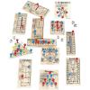 Fun Express Wooden Board Games Set 12 Pack – Classic Travel Games for Kids & Adults | Mini Peg Board Games, Checkers & Tic Tac Toe | Portable Family Game Night Collection for Road Trips & Camping