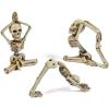 Fun Express Yoga Skeleton Figurines – Adult Halloween Decor – Set of 3, Each in Different Pose
