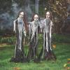 Light Up Halloween Outdoor Spooky Dolls – Set of 3 Yard Decorations – 5 Feet Tall