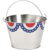 Patriotic Metal Pail Large – Party Supplies – 3 Pieces