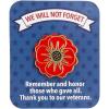 Patriotic Poppy Pins with Card – 12 Pieces