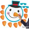 Pin The Nose on The Snowman Christmas Holiday Party Game with Blindfold & Instructions