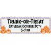 Trunk-or-Treat Halloween Personalized Banner – Medium