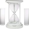 Unity Hour Glass – Symbolize Your Timeless Love, Unique Wedding Hourglass Timer 60 Minutes Cylinder Set – 3 Pcs Personalized White Unity Sand Hourglass Set – Sand Sold Separately