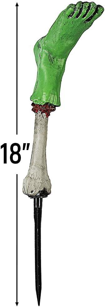 imageFun Express 2 Pieces 412quot x 18quot Zombie Feet Yard Stakes Halloween Decorations Haunted House Decorations MultiColors