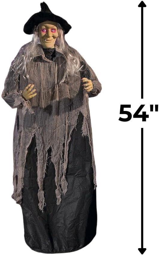 imageFun Express Floating Witch 5 Feet Tall  Moves Around The Room  Indoor or Outdoor Animated Halloween Decoration