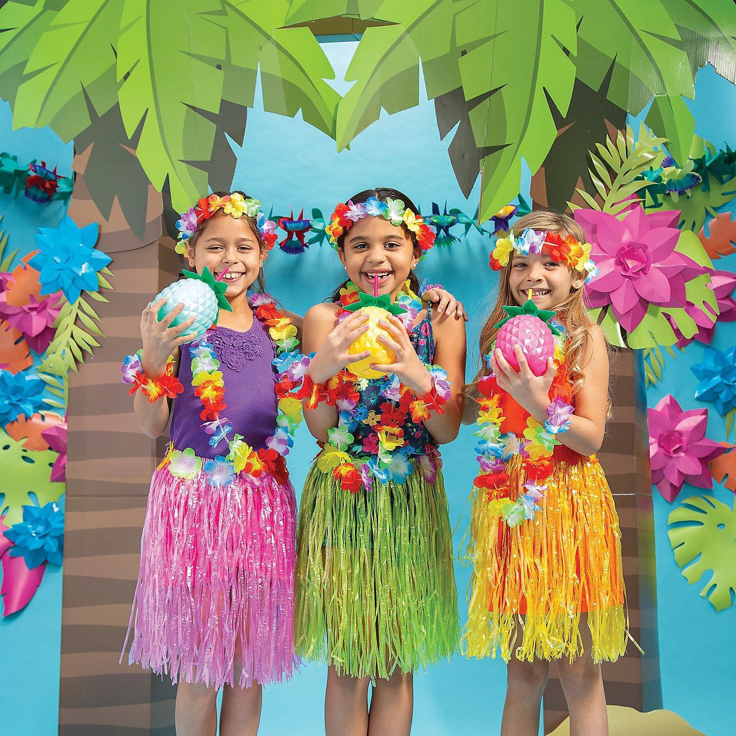 imageFun Express Luau Palm Tree Cardboard Archway  Vibrant Tropical Party Decor for Hawaiian Themed Events Luau Parties and Summer Celebrations  Perfect for Photo Opportunities Easy to Assemble  1 Piece