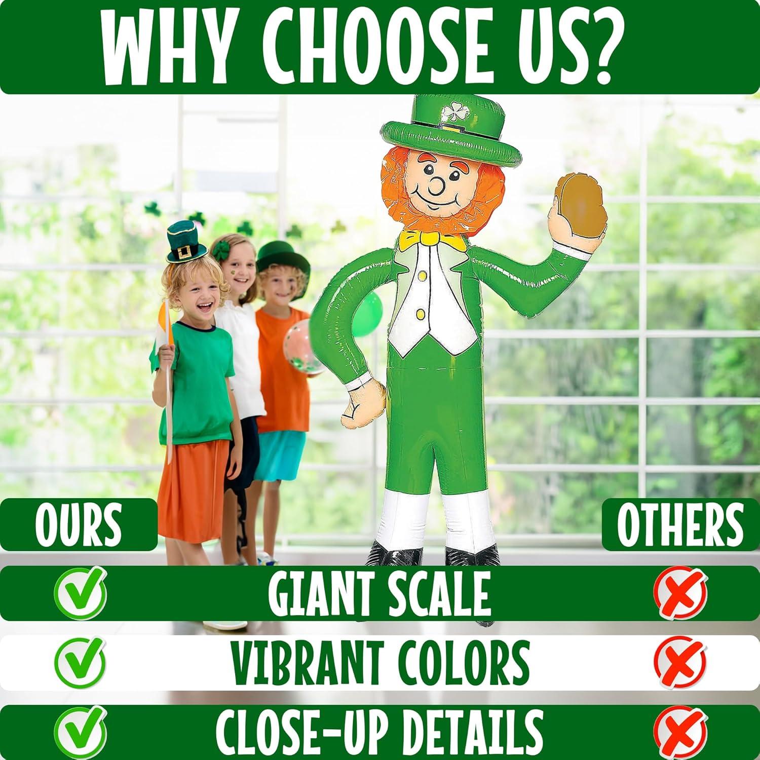 imageGiant 70 Inch Inflatable Leprechaun for St Patricks Day