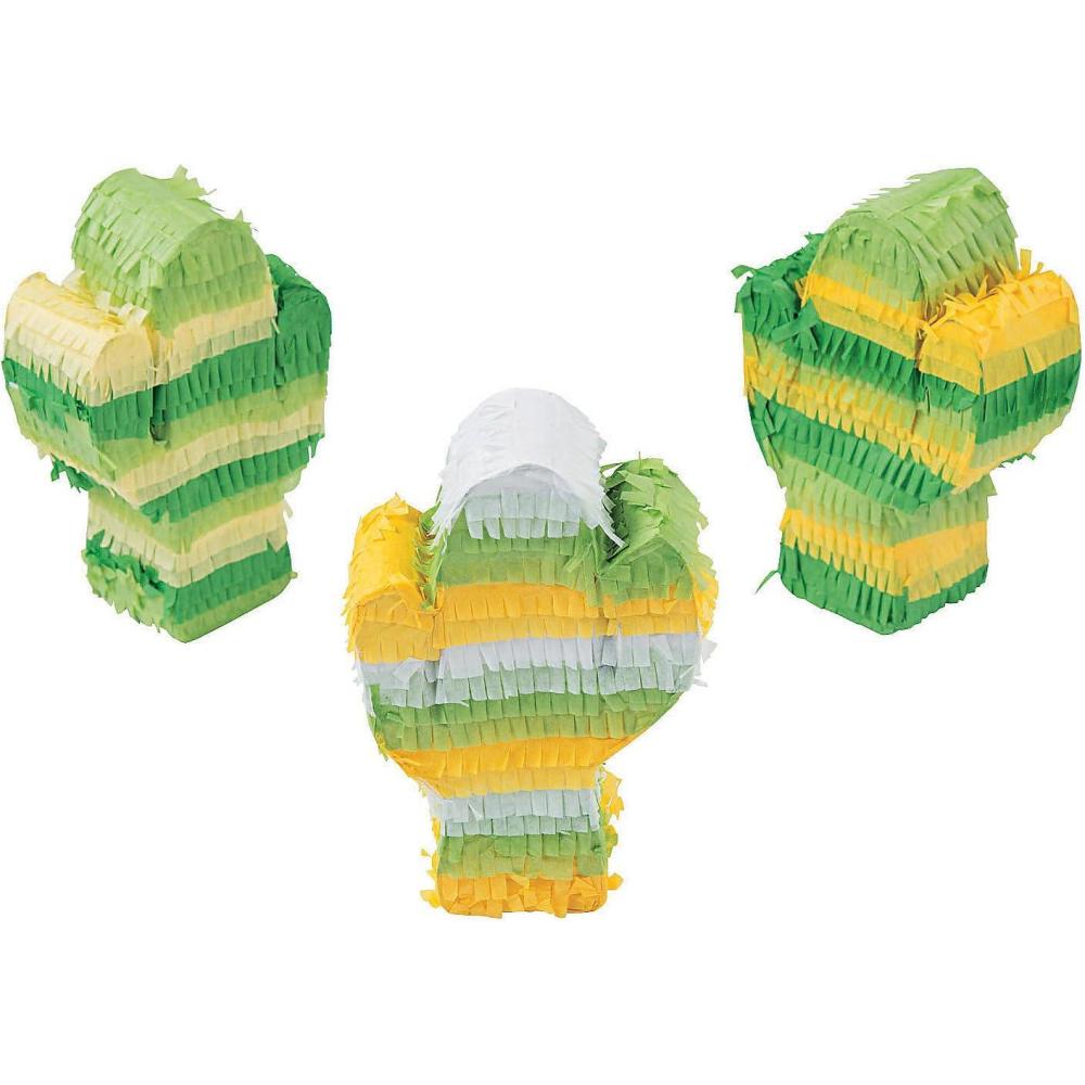 imageFiesta Mini Cactus Pinatas  3 Pinatas  Great for Cinco de Mayo