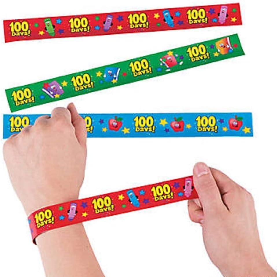 imageFun Express 100Th Day Slap Bracelets  12 Pieces  Educational And Learning Activities For Kids