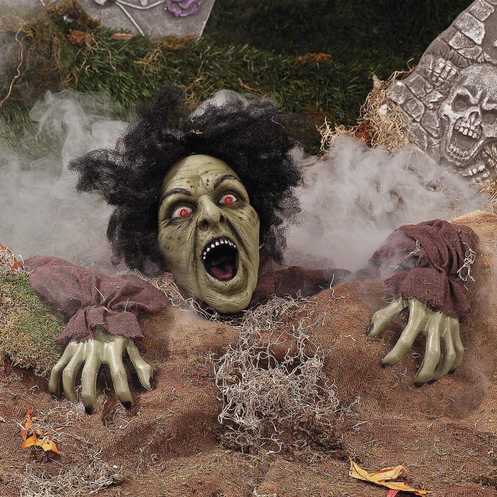 imageFun Express 10quot x 25quot Clawing Zombie Groundbreaker with LED Eyes Halloween Decoration Animated Halloween Outdoor Yard Decorations