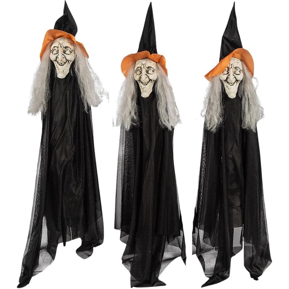 imageFun Express 40Inch Value Witch Yard Stake Decorations Set for Spooky Home Decor  Perfect for Halloween Lawn Displays ampamp Festive Outdoor Decoration  3Pieces
