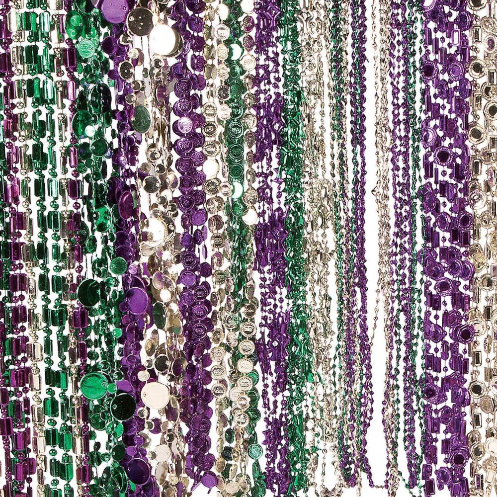 imageFun Express Bulk Mardi Gras Bead Necklaces set of 144 Party Supplies and Costume