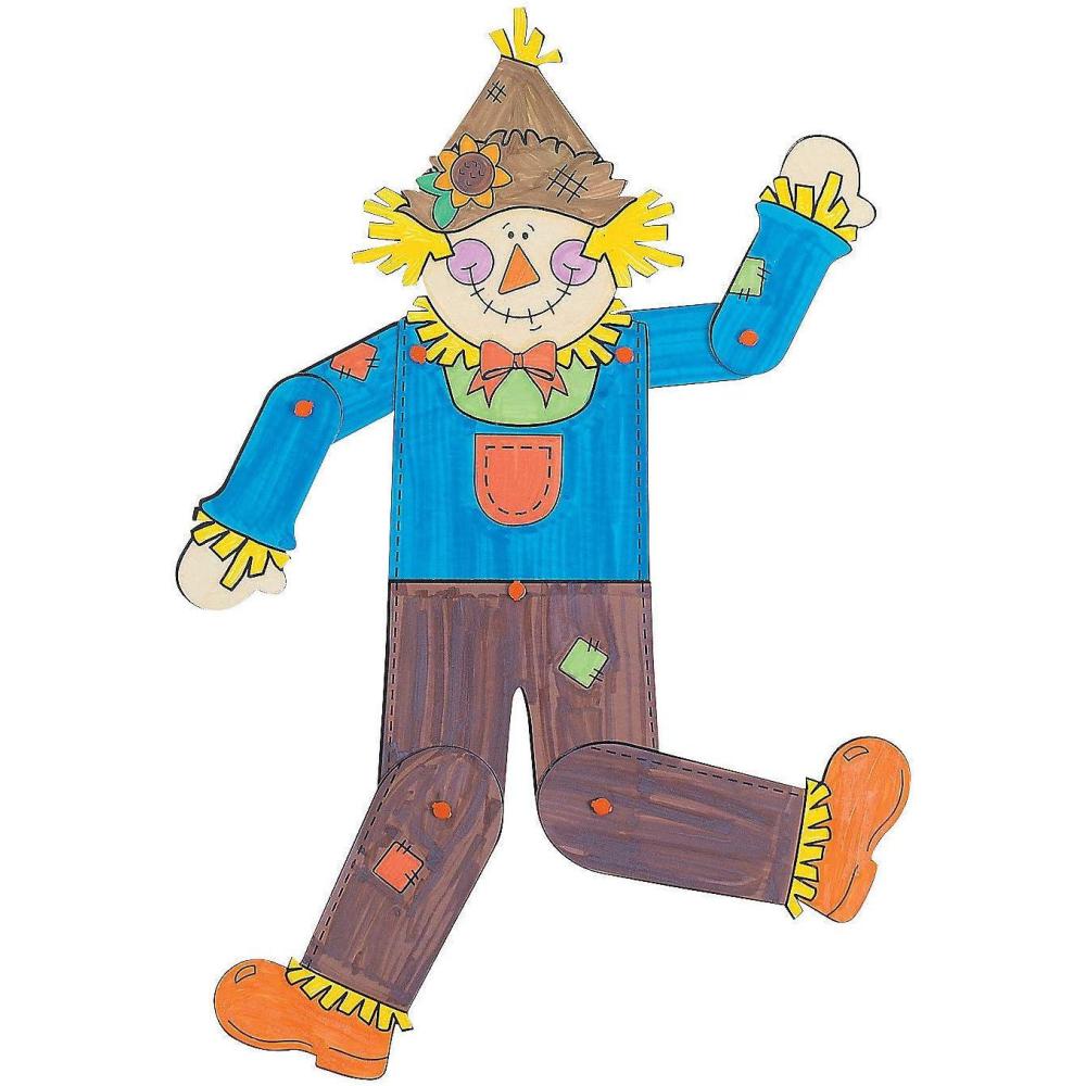 imageFun Express Color Your Own Jointed Scarecrows  Creative Craft Kit for Kids Ideal for Halloween ampamp Fall Decorations Fun Activities for Parties ampamp Home Decor  Perfect for Family Fun  12 Pieces