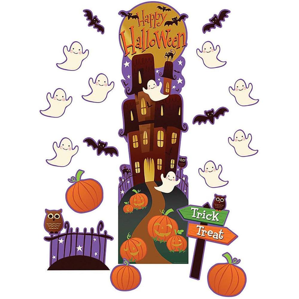 imageFun Express Halloween AllinOne Door Decor Kit  Spooky Halloween Classroom ampamp Home Decorations for Kids Activities Parties DIY Projects ampamp More  Perfect for Halloween Fun  35 Pieces