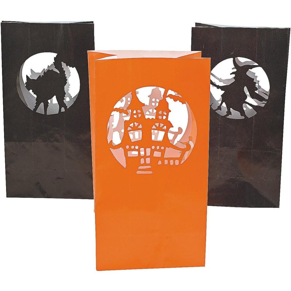 imageFun Express Halloween Silhouette Luminary Bags  Party Decorations ampamp Party Lanterns12 pcs