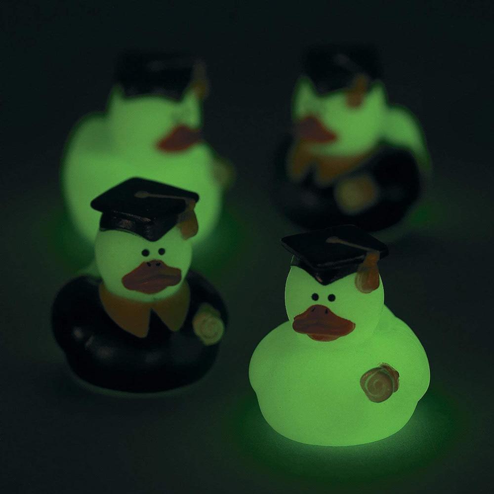 imageFun Express Mini Glow in The Dark Graduation Duckies Bulk Set of 24 Graduation Gifts and Party Supplies