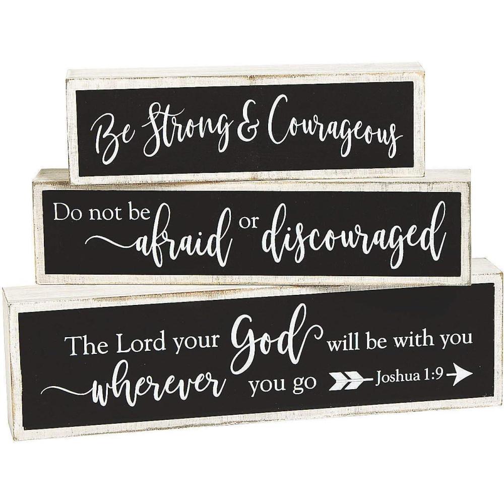 imageFun Express Religious Graduation Scripture Blocks  3 Piece Set Wood  Graduation Gift and Home Decor