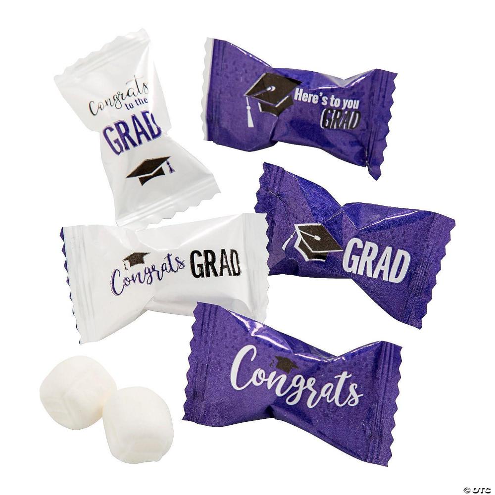 imageGraduation Buttermints Graduation Party Candy Candy Buffet 108 Pieces Individually Wrapped Pieces OrangePurple