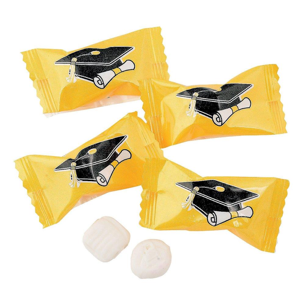 imageGraduation Buttermints Graduation Party Candy Candy Buffet 108 Pieces Individually Wrapped Pieces OrangeYellow
