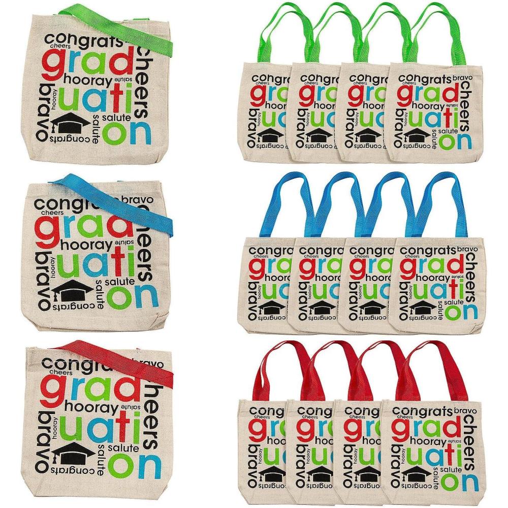 imageGraduation Totes for Graduation Party Apparel Accessories  Totes  Novelty Totes  Graduation  12 Pieces