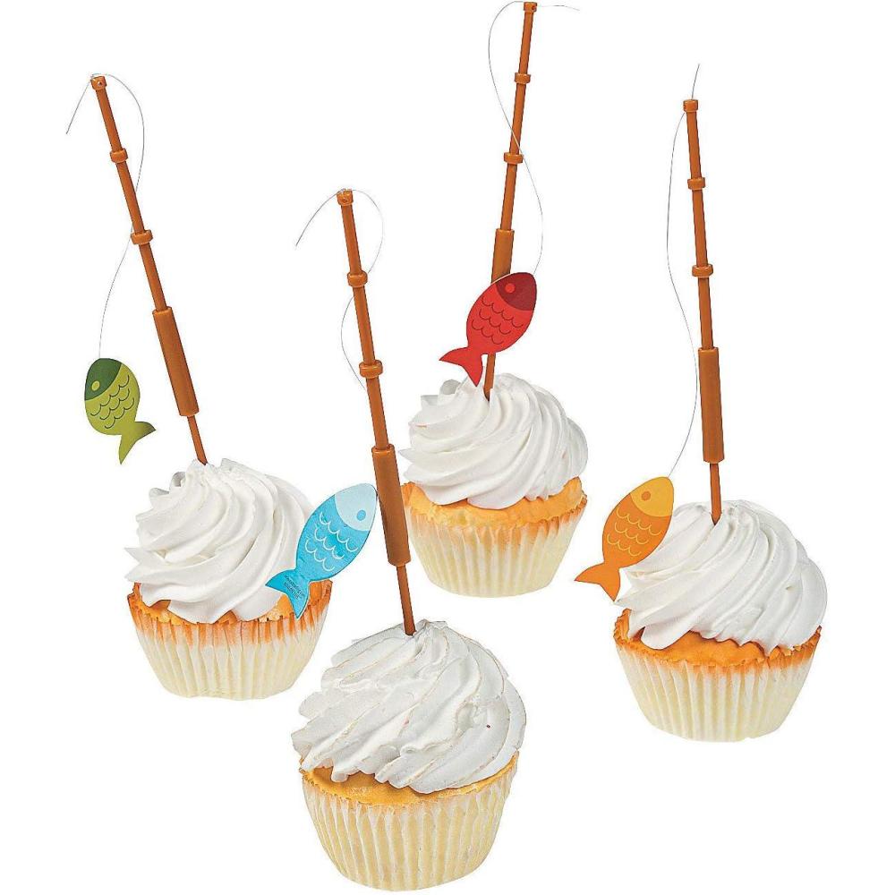 imageLittle Fisherman Fishing Pole Picks set of 25 Party Supplies6 14