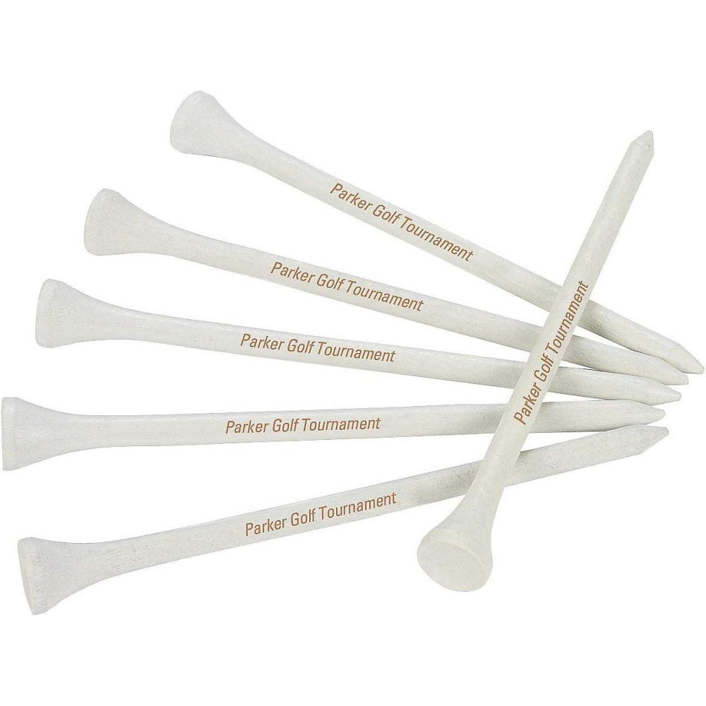 imagePersonalized Golf Tees Bulk Set of 50 Custom Printed  Business Promo Handouts Fathers Day Gifts and Party Favors